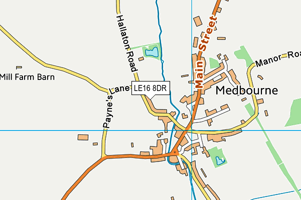 Medbourne Sports And Social Club map (LE16 8DR) - OS VectorMap District (Ordnance Survey)