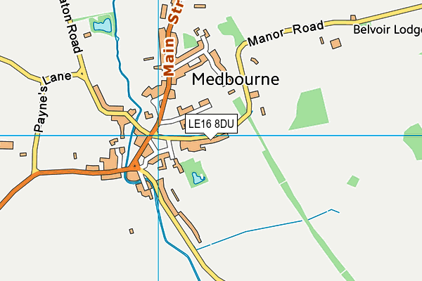 LE16 8DU map - OS VectorMap District (Ordnance Survey)