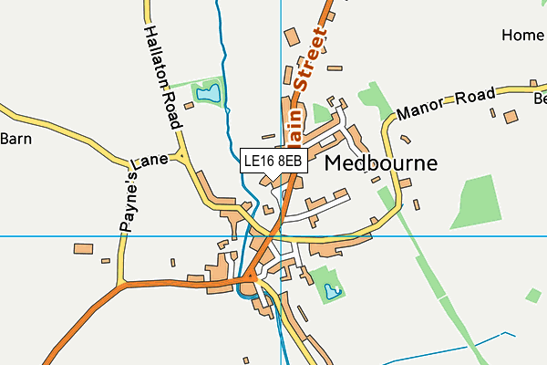LE16 8EB map - OS VectorMap District (Ordnance Survey)