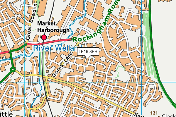 LE16 8EH map - OS VectorMap District (Ordnance Survey)