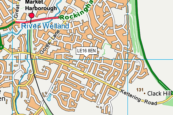 LE16 8EN map - OS VectorMap District (Ordnance Survey)