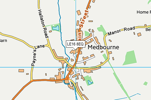 LE16 8EQ map - OS VectorMap District (Ordnance Survey)