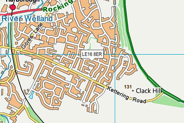 LE16 8ER map - OS VectorMap District (Ordnance Survey)