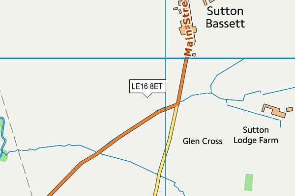 LE16 8ET map - OS VectorMap District (Ordnance Survey)