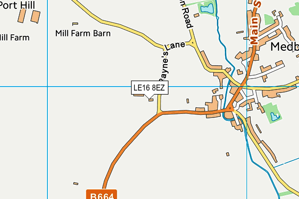 LE16 8EZ map - OS VectorMap District (Ordnance Survey)