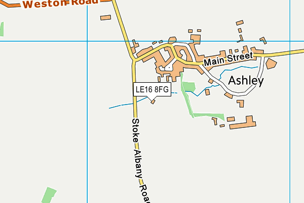 LE16 8FG map - OS VectorMap District (Ordnance Survey)