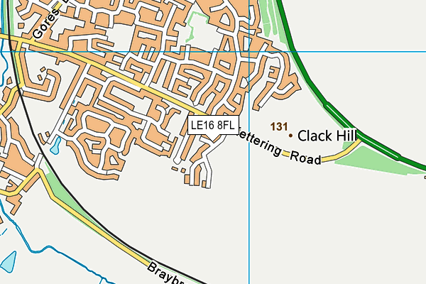 LE16 8FL map - OS VectorMap District (Ordnance Survey)