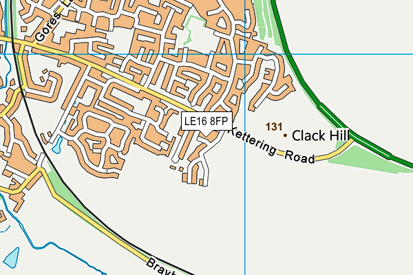 LE16 8FP map - OS VectorMap District (Ordnance Survey)