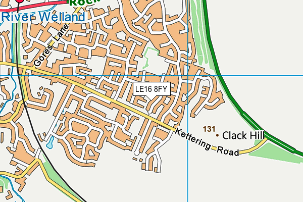 LE16 8FY map - OS VectorMap District (Ordnance Survey)
