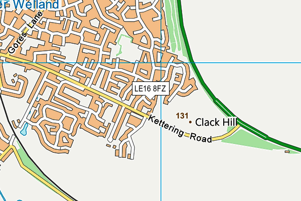 LE16 8FZ map - OS VectorMap District (Ordnance Survey)