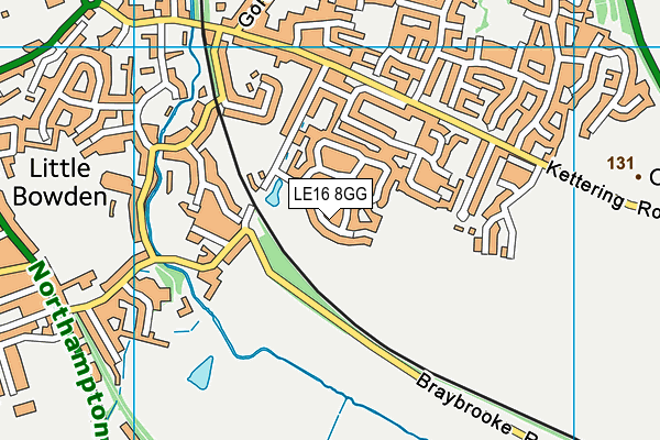 LE16 8GG map - OS VectorMap District (Ordnance Survey)