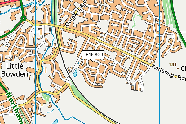 LE16 8GJ map - OS VectorMap District (Ordnance Survey)