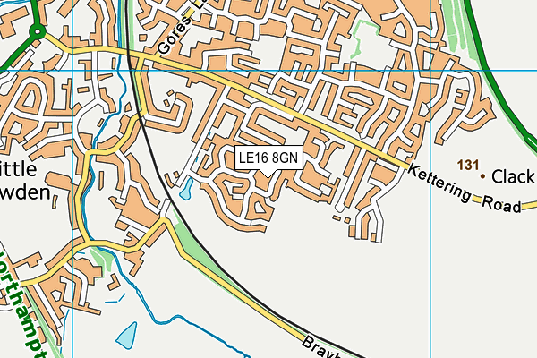 LE16 8GN map - OS VectorMap District (Ordnance Survey)