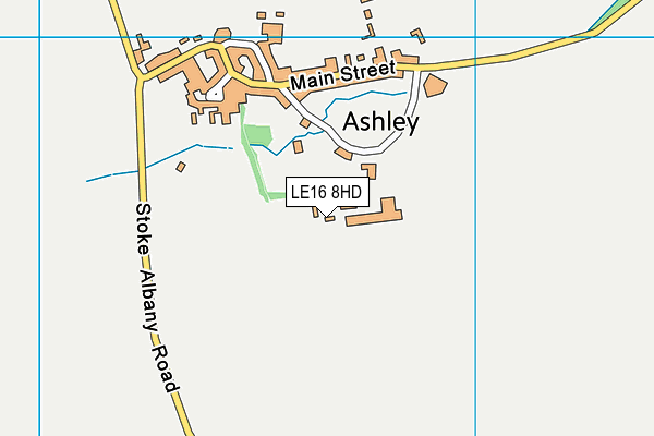 LE16 8HD map - OS VectorMap District (Ordnance Survey)