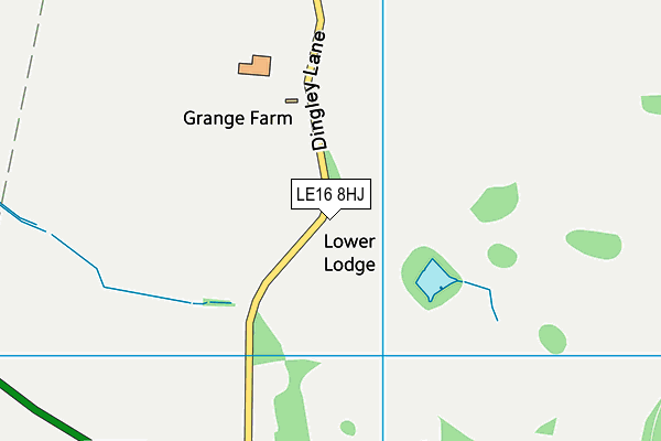 LE16 8HJ map - OS VectorMap District (Ordnance Survey)