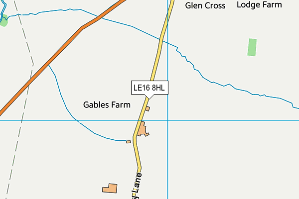 LE16 8HL map - OS VectorMap District (Ordnance Survey)