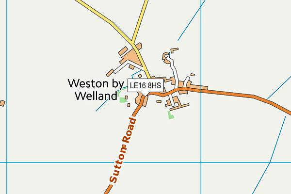 LE16 8HS map - OS VectorMap District (Ordnance Survey)