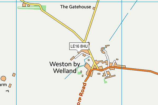 LE16 8HU map - OS VectorMap District (Ordnance Survey)