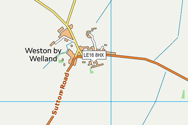 LE16 8HX map - OS VectorMap District (Ordnance Survey)