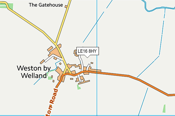 LE16 8HY map - OS VectorMap District (Ordnance Survey)