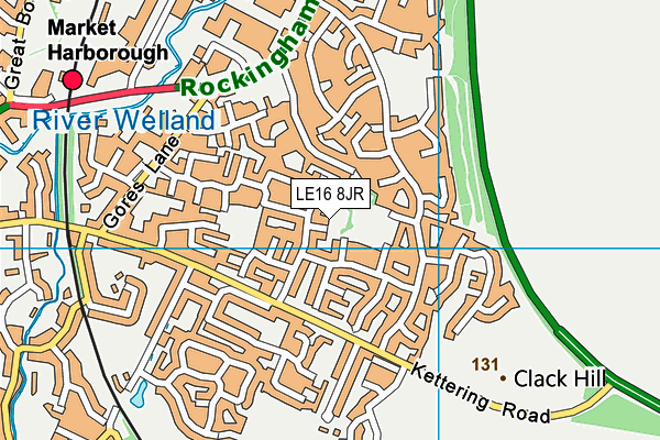 LE16 8JR map - OS VectorMap District (Ordnance Survey)