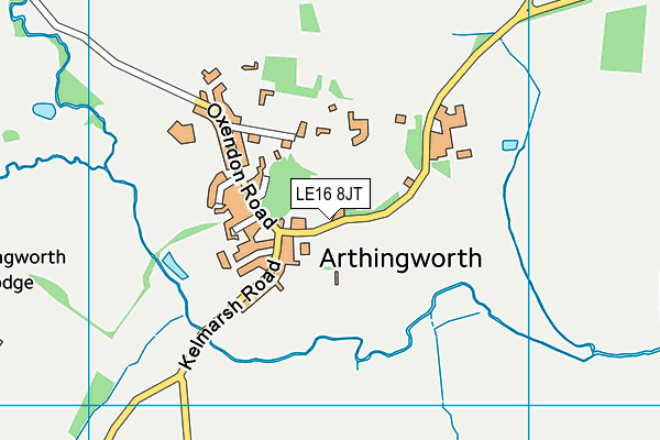 LE16 8JT map - OS VectorMap District (Ordnance Survey)