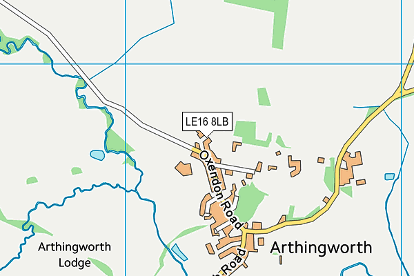 LE16 8LB map - OS VectorMap District (Ordnance Survey)