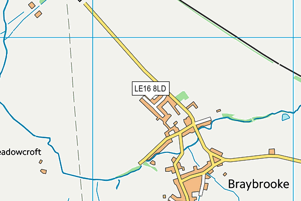 LE16 8LD map - OS VectorMap District (Ordnance Survey)