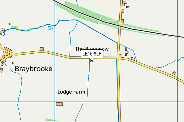 LE16 8LF map - OS VectorMap District (Ordnance Survey)