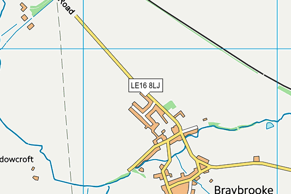 LE16 8LJ map - OS VectorMap District (Ordnance Survey)