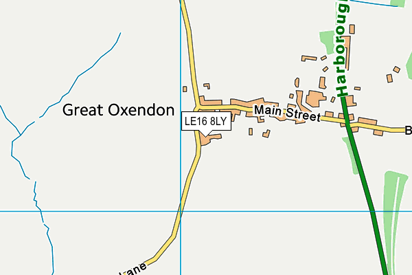 LE16 8LY map - OS VectorMap District (Ordnance Survey)