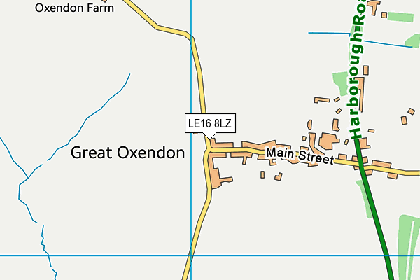 LE16 8LZ map - OS VectorMap District (Ordnance Survey)