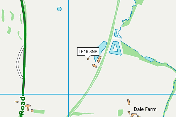 LE16 8NB map - OS VectorMap District (Ordnance Survey)