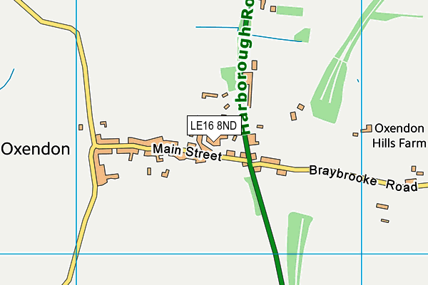 LE16 8ND map - OS VectorMap District (Ordnance Survey)