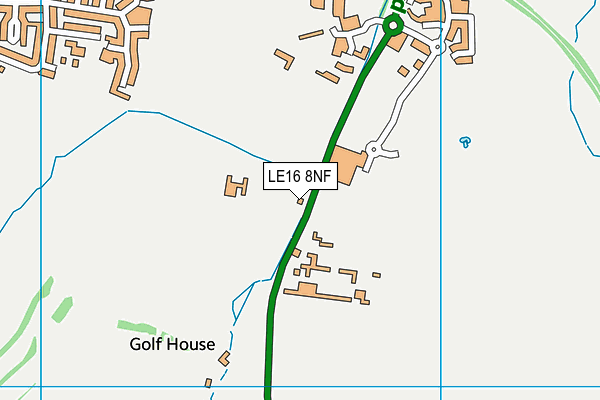 LE16 8NF map - OS VectorMap District (Ordnance Survey)