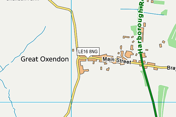 LE16 8NG map - OS VectorMap District (Ordnance Survey)