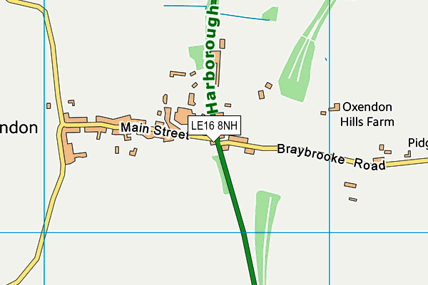 LE16 8NH map - OS VectorMap District (Ordnance Survey)