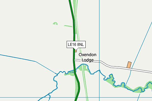 LE16 8NL map - OS VectorMap District (Ordnance Survey)