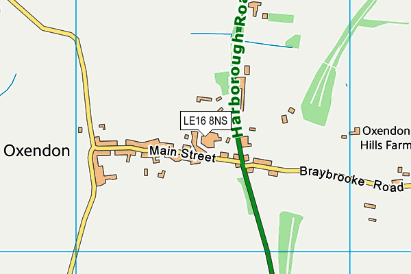 LE16 8NS map - OS VectorMap District (Ordnance Survey)