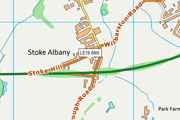 LE16 8NX map - OS VectorMap District (Ordnance Survey)