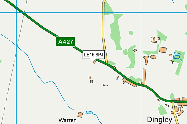 LE16 8PJ map - OS VectorMap District (Ordnance Survey)
