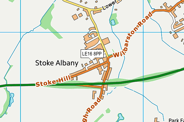 LE16 8PP map - OS VectorMap District (Ordnance Survey)