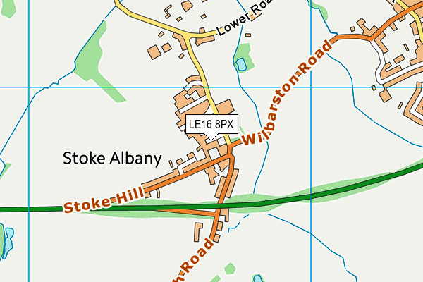 LE16 8PX map - OS VectorMap District (Ordnance Survey)