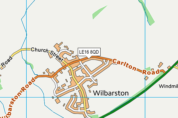 Wilbarston Playing Field map (LE16 8QD) - OS VectorMap District (Ordnance Survey)
