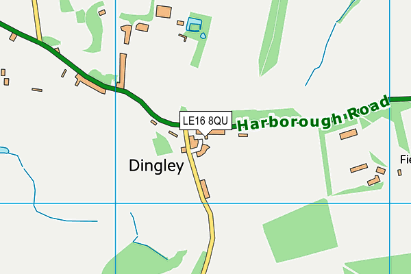 LE16 8QU map - OS VectorMap District (Ordnance Survey)