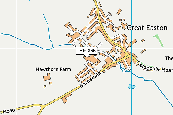 LE16 8RB map - OS VectorMap District (Ordnance Survey)