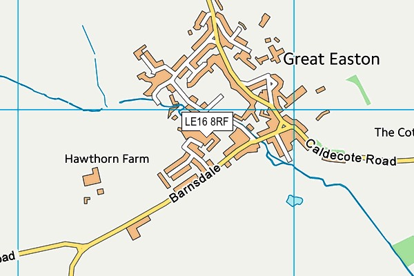 LE16 8RF map - OS VectorMap District (Ordnance Survey)
