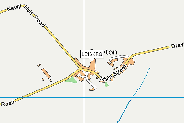 LE16 8RG map - OS VectorMap District (Ordnance Survey)