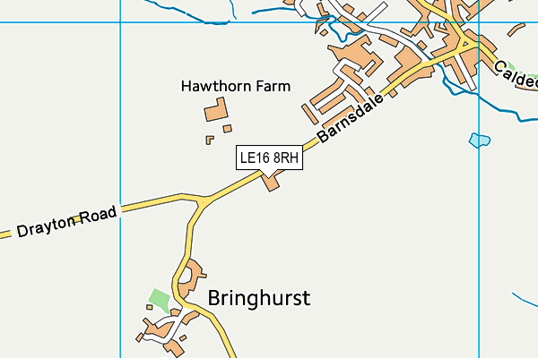 Bringhurst Primary School map (LE16 8RH) - OS VectorMap District (Ordnance Survey)