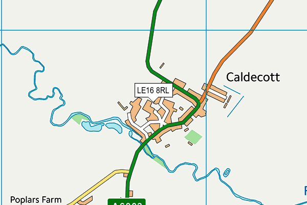 LE16 8RL map - OS VectorMap District (Ordnance Survey)